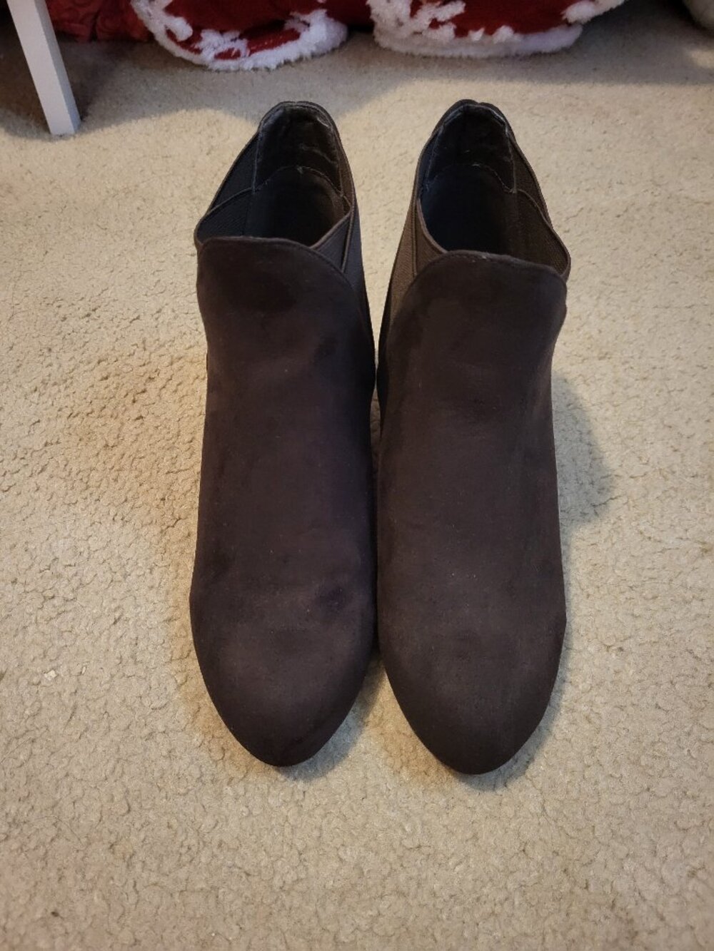 Brown Boots, Wedge Heel, Size 7
